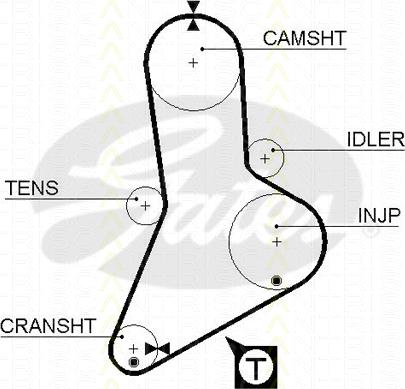 Triscan 8645 5334xs - Ангренажен ремък vvparts.bg