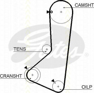 Triscan 8645 5372xs - Ангренажен ремък vvparts.bg