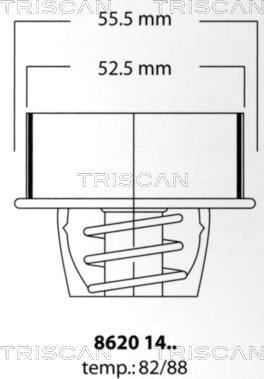 Triscan 8620 1482 - Термостат, охладителна течност vvparts.bg