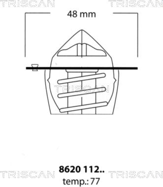 Triscan 8620 11277 - Термостат, охладителна течност vvparts.bg