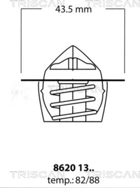 Triscan 8620 1388 - Термостат, охладителна течност vvparts.bg