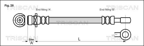 Triscan 8150 40106 - Спирачен маркуч vvparts.bg