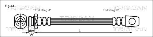 Triscan 8150 14112 - Спирачен маркуч vvparts.bg