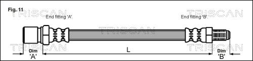 Triscan 8150 15103 - Спирачен маркуч vvparts.bg