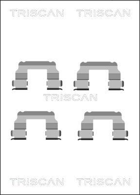 Triscan 8105 151349 - Комплект принадлежности, дискови накладки vvparts.bg