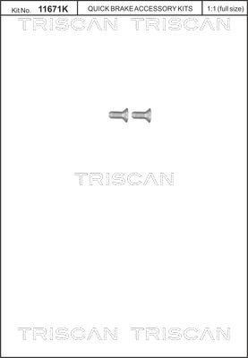 Triscan 8105 116012 - К-кт болтове, спирачен диск vvparts.bg