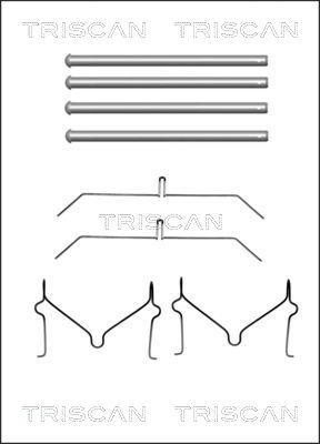 Triscan 8105 131640 - Комплект принадлежности, дискови накладки vvparts.bg