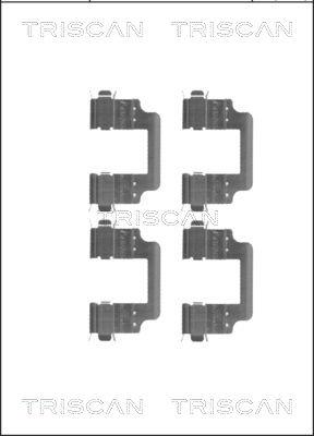 Triscan 8105 171598 - Комплект принадлежности, дискови накладки vvparts.bg