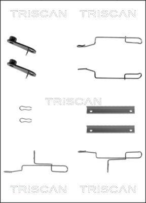 Triscan 8105 281591 - Комплект принадлежности, дискови накладки vvparts.bg