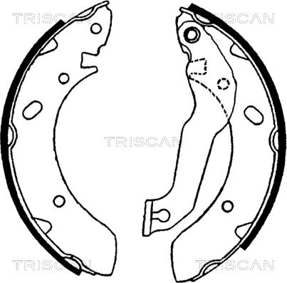 Triscan 8100 43561 - Комплект спирачна челюст vvparts.bg