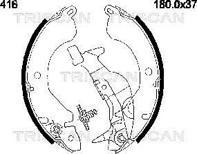 Triscan 8100 42416 - Комплект спирачна челюст vvparts.bg