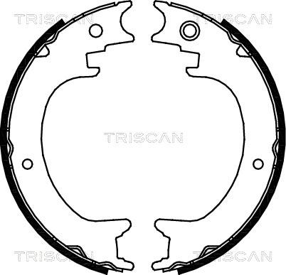 Triscan 8100 68004 - Комплект спирачна челюст, ръчна спирачка vvparts.bg