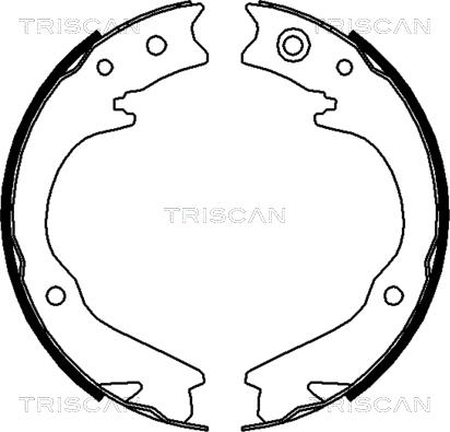 Triscan 8100 68003 - Комплект спирачна челюст, ръчна спирачка vvparts.bg