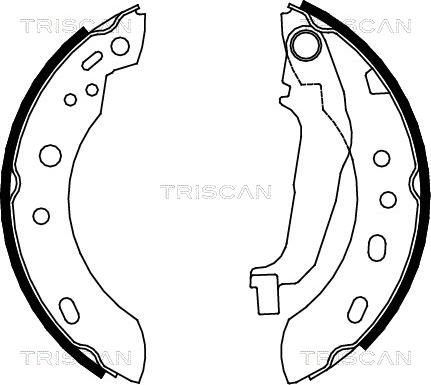 Triscan 8100 14001 - Комплект спирачна челюст vvparts.bg