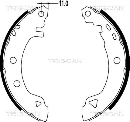 Triscan 8100 15580 - Комплект спирачна челюст vvparts.bg