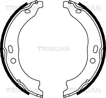 Triscan 8100 15024 - Комплект спирачна челюст, ръчна спирачка vvparts.bg