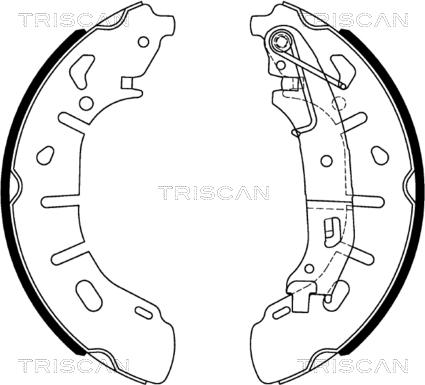 Triscan 8100 15028 - Комплект спирачна челюст vvparts.bg