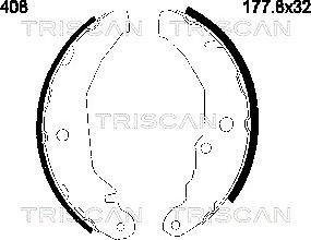 Triscan 8100 16408 - Комплект спирачна челюст vvparts.bg