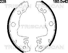 Triscan 8100 16518 - Комплект спирачна челюст vvparts.bg