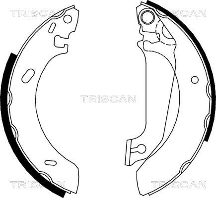 Triscan 8100 16536 - Комплект спирачна челюст vvparts.bg