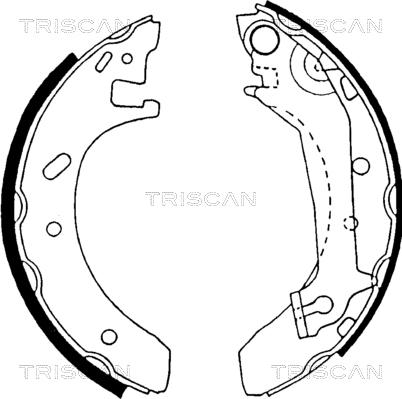 Triscan 8100 16574 - Комплект спирачна челюст vvparts.bg