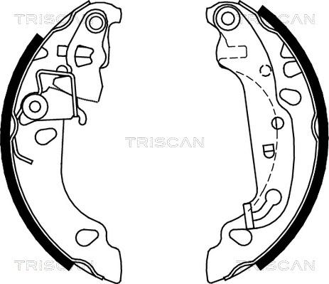 Triscan 8100 16008 - Комплект спирачна челюст vvparts.bg