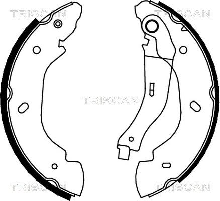 Triscan 8100 16007 - Комплект спирачна челюст vvparts.bg