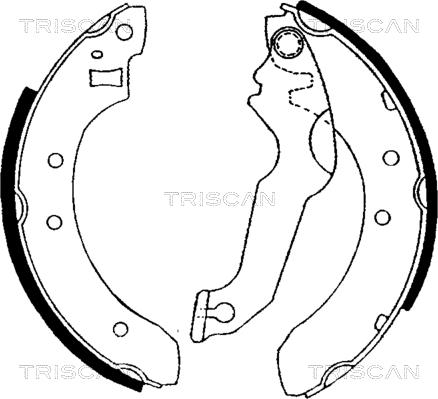 Triscan 8100 16365 - Комплект спирачна челюст vvparts.bg