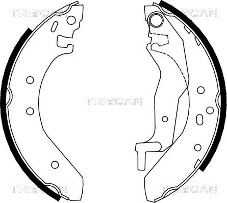 Triscan 8100 10527 - Комплект спирачна челюст vvparts.bg