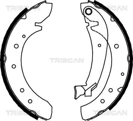 Triscan 8100 10576 - Комплект спирачна челюст vvparts.bg