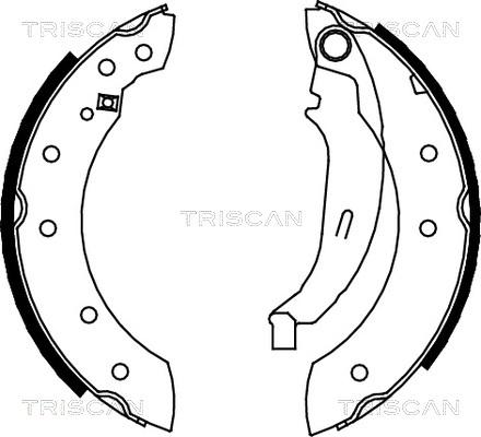 Triscan 8100 10572 - Комплект спирачна челюст vvparts.bg