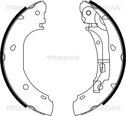 Triscan 8100 10007 - Комплект спирачна челюст vvparts.bg