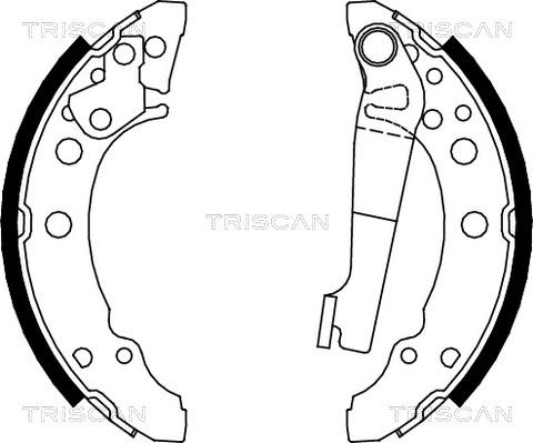 Triscan 8100 10340 - Комплект спирачна челюст vvparts.bg