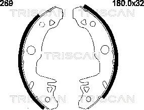 Triscan 8100 10269 - Комплект спирачна челюст vvparts.bg