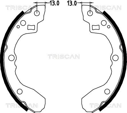 Triscan 8100 18590 - Комплект спирачна челюст vvparts.bg