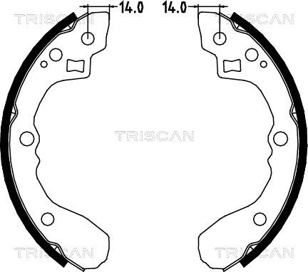 Triscan 8100 18002 - Комплект спирачна челюст vvparts.bg