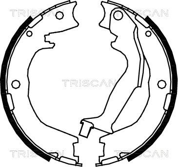 Triscan 8100 18007 - Комплект спирачна челюст, ръчна спирачка vvparts.bg