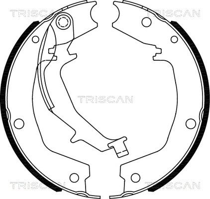 Triscan 8100 18011 - Комплект спирачна челюст, ръчна спирачка vvparts.bg
