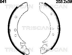 Triscan 8100 13501 - Комплект спирачна челюст vvparts.bg