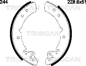 Triscan 8100 13525 - Комплект спирачна челюст vvparts.bg