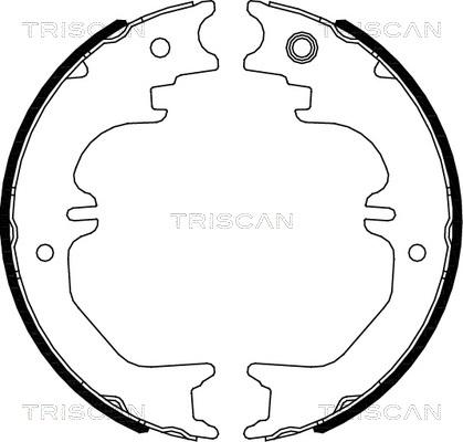 Triscan 8100 13050 - Комплект спирачна челюст, ръчна спирачка vvparts.bg