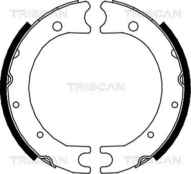 Triscan 8100 13036 - Комплект спирачна челюст, ръчна спирачка vvparts.bg