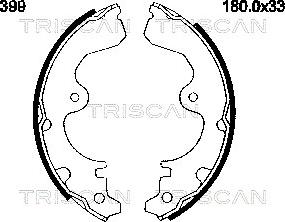 Triscan 8100 13399 - Комплект спирачна челюст vvparts.bg