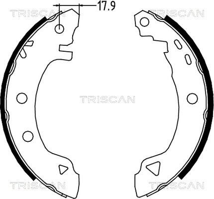 Triscan 8100 12523 - Комплект спирачна челюст vvparts.bg
