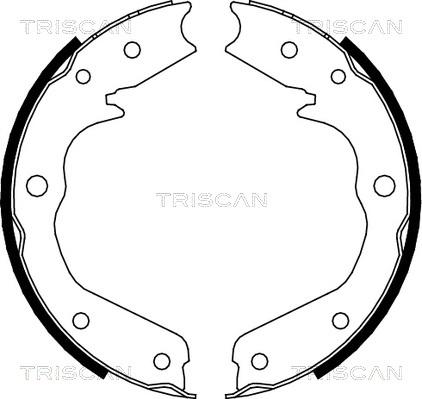 Triscan 8100 24002 - Комплект спирачна челюст, ръчна спирачка vvparts.bg