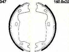 Triscan 8100 24347 - Комплект спирачна челюст vvparts.bg