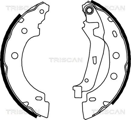 Triscan 8100 25635 - Комплект спирачна челюст vvparts.bg
