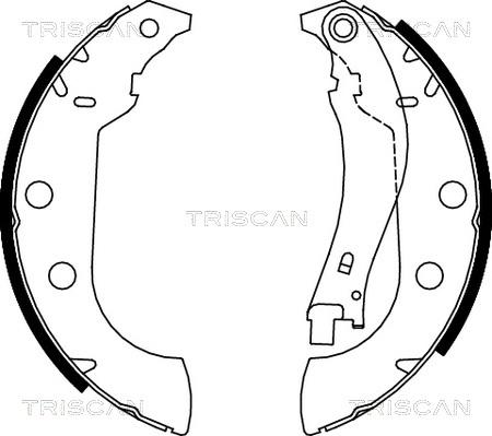 Triscan 8100 28642 - Комплект спирачна челюст vvparts.bg