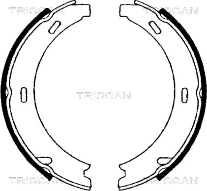 Triscan 8100 23552 - Комплект спирачна челюст, ръчна спирачка vvparts.bg