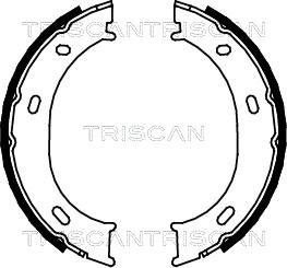 Triscan 8100 23024 - Комплект спирачна челюст, ръчна спирачка vvparts.bg